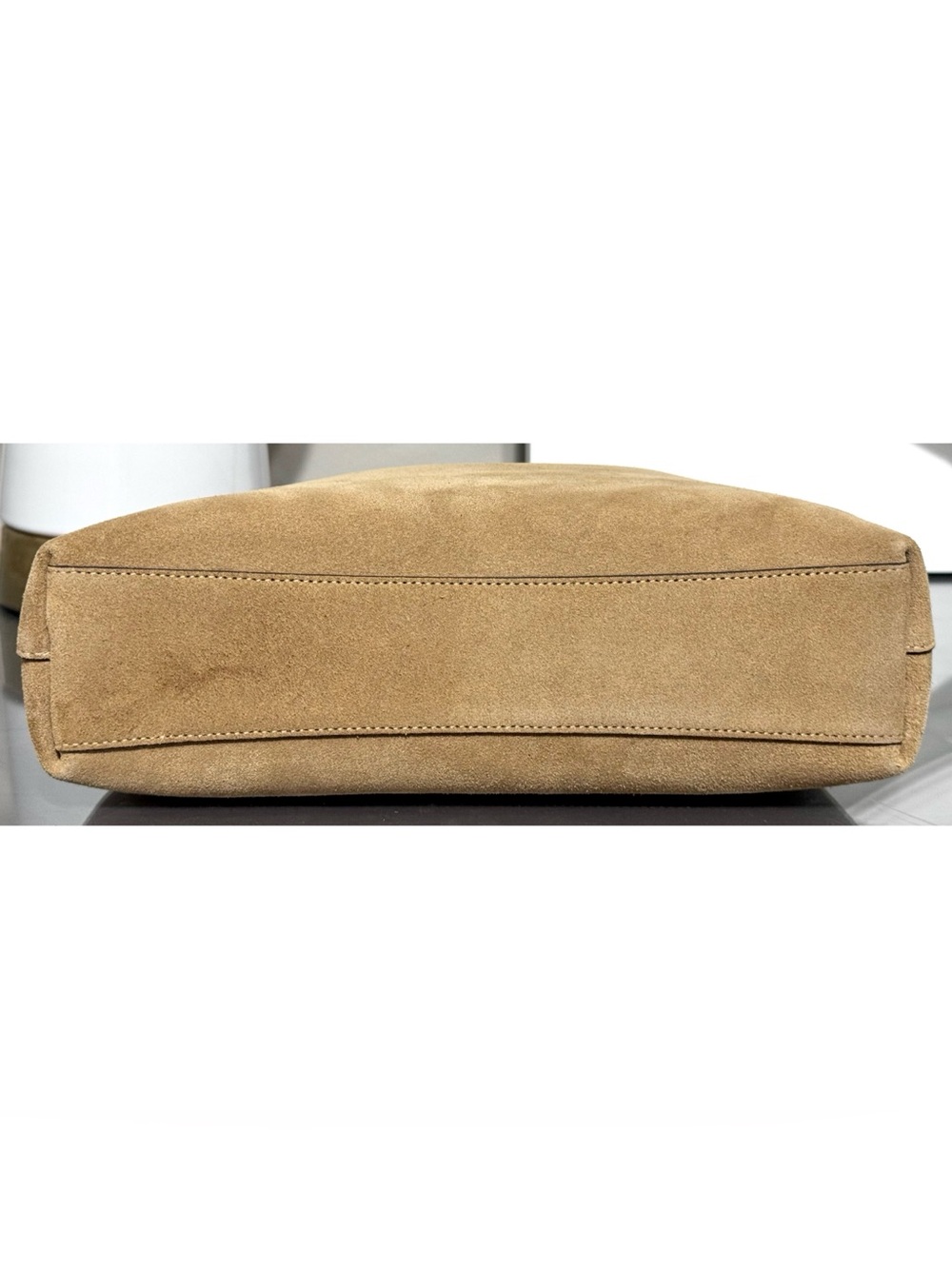 COACH Brooklyn Suede Shoulder Handbag 28, SAND - Picture 7 of 8